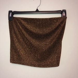 Gold Sparkle Tube Top